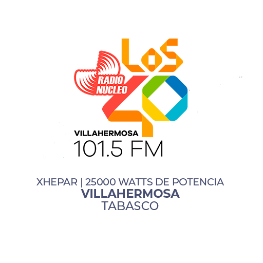 LOS40 Villahermosa - 101.5 FM - XHEPAR - Radio Núcleo - Villahermosa, Tabasco